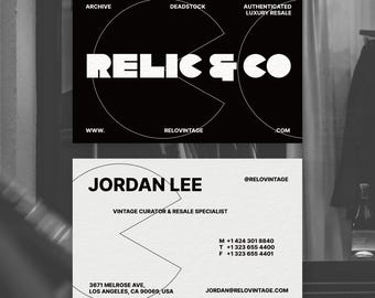 Vintage Business Cards | Relic Sepia Retro Curator Design | Semi-Custom 300gsm Printed