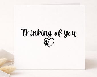 お悔やみカード｜ミニマルなペットの死に対するお悔やみメッセージ（内側は白紙）