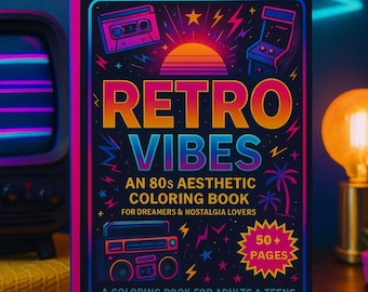 80er Jahre Malbuch | Retro Nostalgie Designs (Digitaler Download