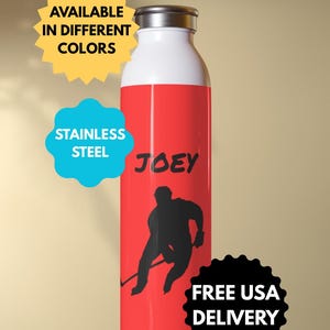 Gourde de hockey personnalisée : gourde de sport en acier inoxydable