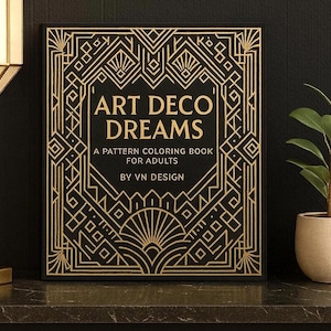 Art Deco Coloring Book for Adults | 100 Geometric Patterns Stress Relief Paperback