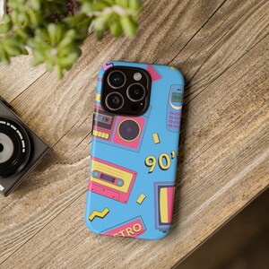 90s Retro Phone Case: Colorful Nostalgia Tech Accessory