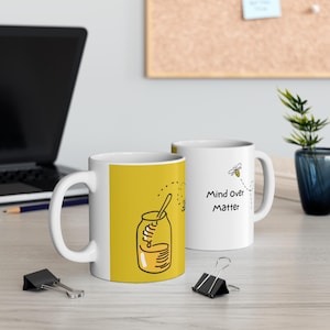 Honigbiene Motivationsbecher Niedliche Bienen-Kaffeetasse, Geschenk für Bienenliebhaber, summende Biene Trinkgefäße, süßes Geschenk für Geburtstage, Insekten Motto Küchendekoration