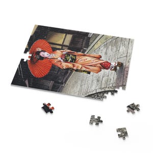 Japanese Geisha Puzzle (120-500 Pieces) Traditional Japanese Art, Perfect for Gifts, Family Fun, Collectibles, Home Decor
