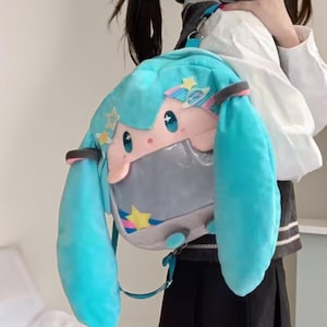 Anime Hatsune Miku Backpack, Anime Cosplay School Laptop Bag, Gift for her image 5