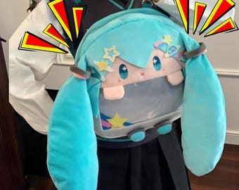 Anime Hatsune Miku Backpack, Anime Cosplay School Laptop Bag, Gift for her