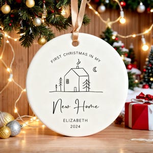 First Christmas in Our New Home Ornaments, Personalized New Home Ornament, New Home Owners Gift Idea, home ornament, New House New Beginning