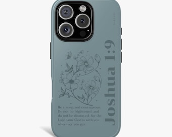 Personalized Bible Verse iPhone Case with Floral Design, Custom Christian iPhone Pro Max Case for 17 16 15 14 13 12 11, MagSafe Compatible