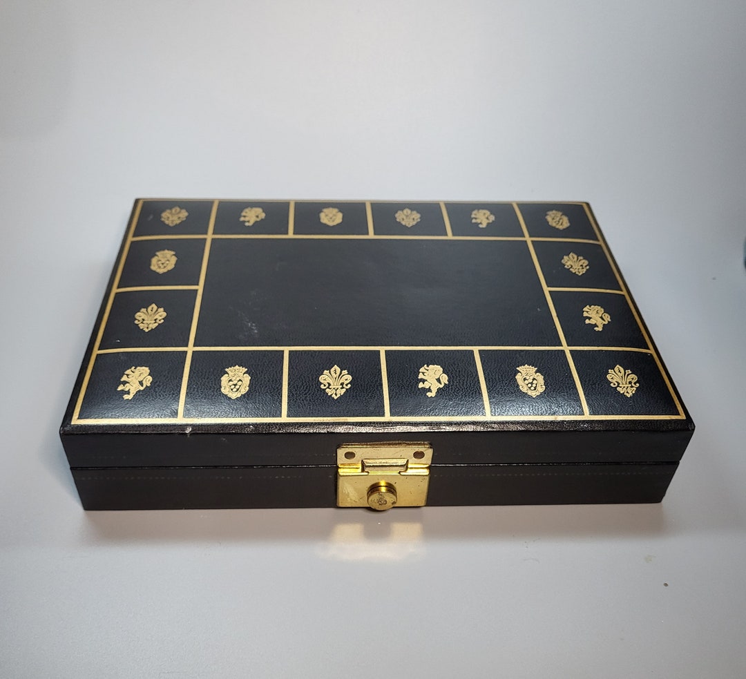 Vintage Men's Leather Cufflink Jewelry Box - Etsy