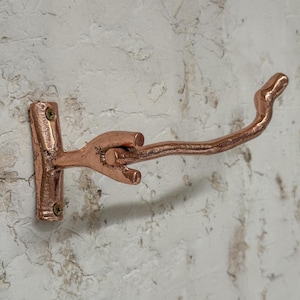 Handmade Copper Toilet Paper Holder: Rustic Tree Branch Design