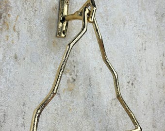 Handmade Solid Brass Towel Ring – Tree Branch Wall-Mounted Towel Holder , Unique Vintage Bath Towel Rings
