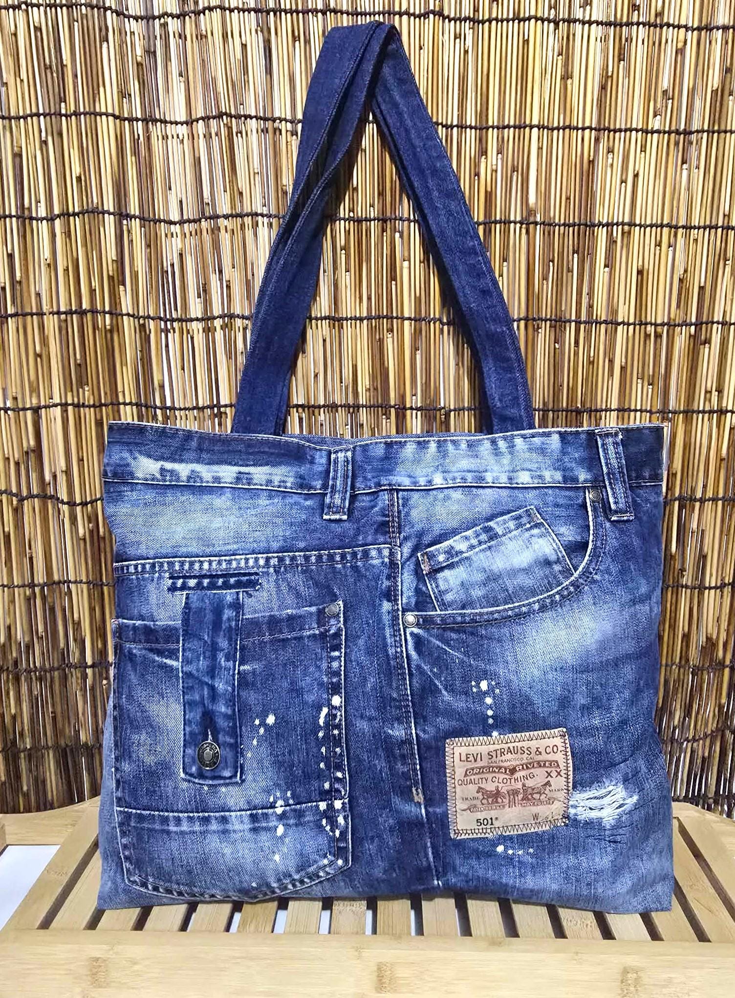 Levi denim tote bag - Etsy 日本