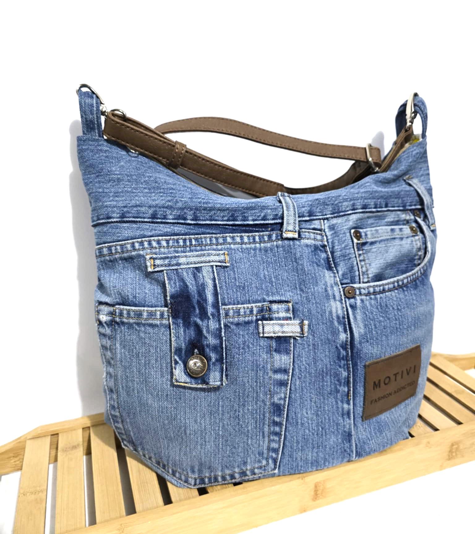 Light Blue Denim Bag - Etsy
