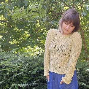 ALESIA blouse, knittingpattern, topdown, sizeinclusive, english and german