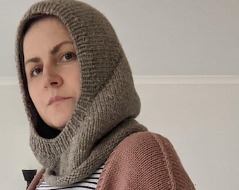 RIKA hood, knittingpattern, 4 Sizes to fit toddler / child / teen / adult, english and german