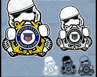 Guardia Costera SVG PNG / Regalo promocional / Calcomanía para camisa, vaso y diario militar de EE. UU. / Archivo de sublimación cortado con láser Cricut