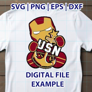 Navy E8 SCPO Iron Chief Anchor Chibi svg | Senior Chief Petty Officer Digital Download | png dxf eps Files for Cricut & Laser Crafts