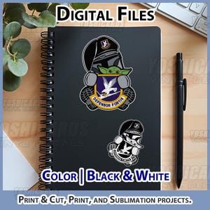Digital USAF Security Forces Mandalorian Art, SFS 3P0X1 png dxf File, Air Force Military Downloadable file for Shirt Tumbler Laser Gift image 2