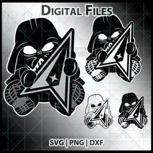 SVG Dark Guardian, Space Force Digital File, Military Promotion Gift, PNG dxf eps for Cricut Laser, Shirt Tumbler Decal