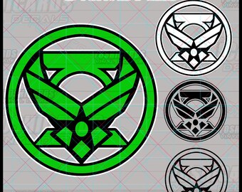 Descarga digital del Cuerpo de Linternas Aéreas de la USAF en formato SVG, archivos PNG y DXF para Cricut y corte láser, calcomanía para camisetas, vasos y regalos de promoción militar.