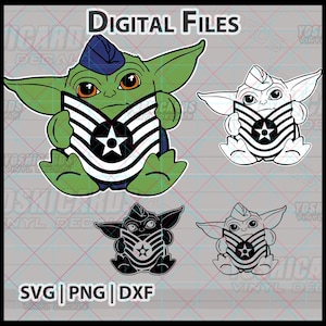 Pode incluir: Conjunto de arquivos digitais com um personagem de desenho animado verde segurando um emblema em preto e branco. A imagem inclui o texto "DIGITAL FILES" na parte superior e "SVG | PNG | DXF" na parte inferior. Versões adicionais em preto e branco também são exibidas.