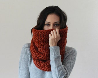 Chunky Cowl, Hooded Scarf, Snood, Neck Gaiter --  THE CHARTRES