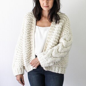 Crochet Cardigan, Chunky Cardigan, Hand Knitted Sweater -- THE NEWBURY