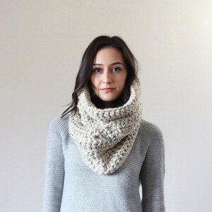 Crochet Hooded Scarf, Snood, Crochet Cowl, Infinity Scarf THE CHARTRES Neck Warmer image 2