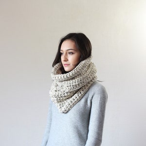 Crochet Hooded Scarf, Snood, Crochet Cowl, Infinity Scarf THE CHARTRES Neck Warmer image 3