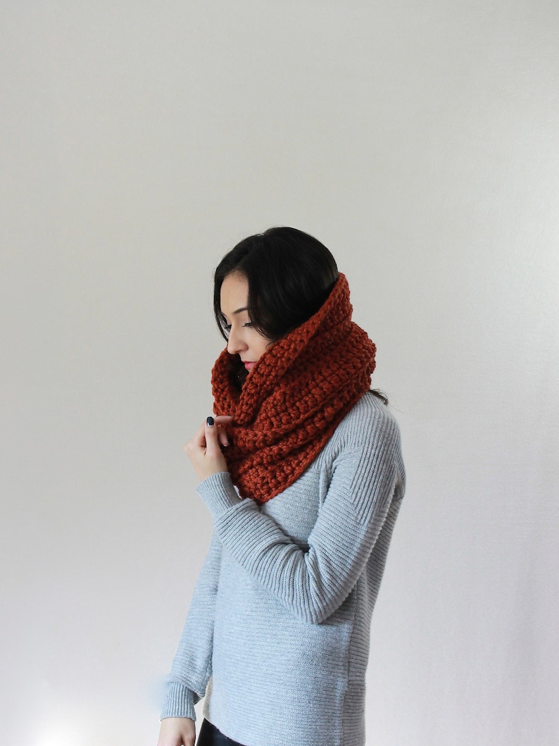 Crochet Hooded Scarf, Snood, Crochet Cowl, Infinity Scarf THE CHARTRES Neck Warmer image 6