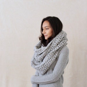 Crochet Scarf, Oversized Scarf, Chunky Infinity Scarf, Snood THE STRASBOURG image 5