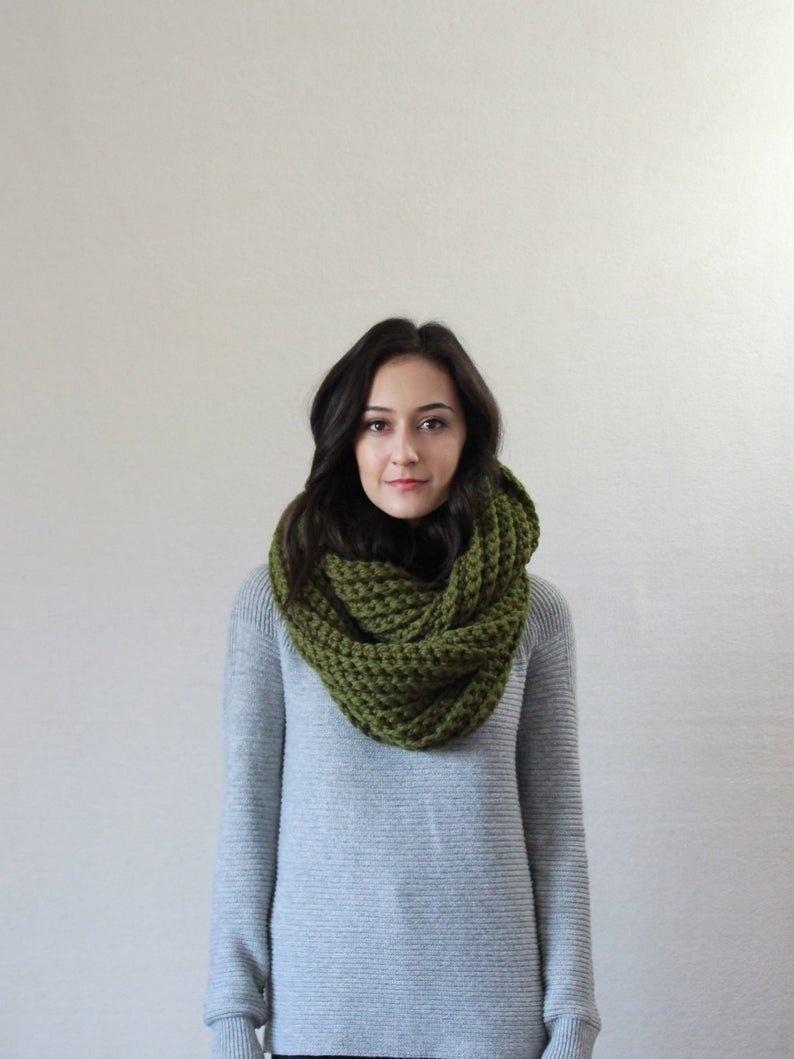 Infinity Scarf, Crochet Scarf, Cowl Scarf, Wool Scarf, Snood LE FLEUR image 1