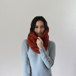 Crochet Hooded Scarf, Snood, Crochet Cowl, Infinity Scarf THE CHARTRES Neck Warmer image 4