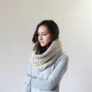 Hooded Cowl, Chunky Cowl Thermal Textured Scarf. THE CHARTRES Snood image 9