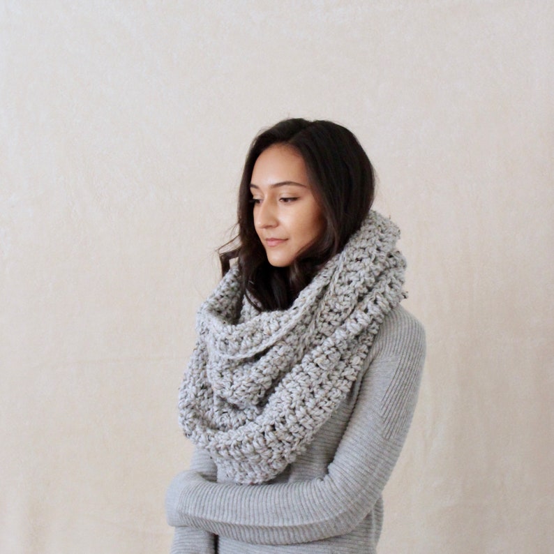 Crochet Scarf, Oversized Scarf, Chunky Infinity Scarf, Snood THE STRASBOURG image 6