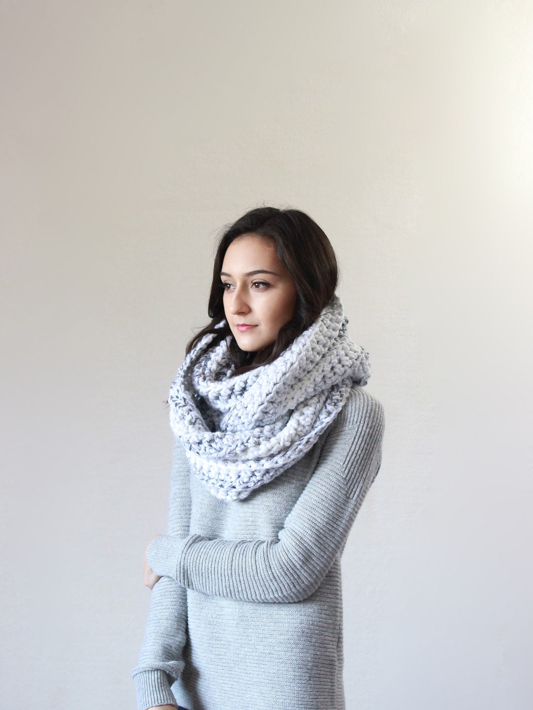 Infinity Scarf Neck Warmer Cowl Scarf THE LOURDES SNOOD Etsy