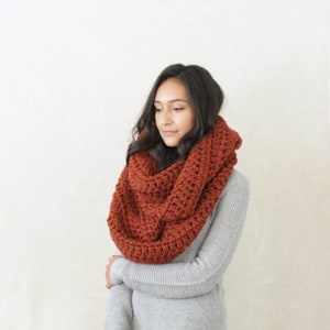 Crochet Scarf, Oversized Scarf, Chunky Infinity Scarf, Snood THE STRASBOURG image 9