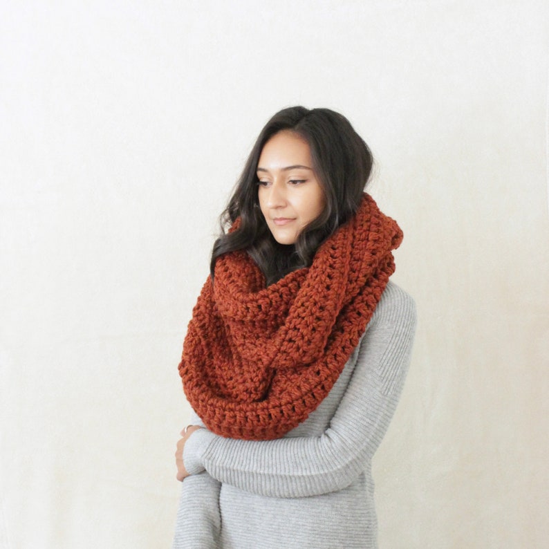 Crochet Scarf, Oversized Scarf, Chunky Infinity Scarf, Snood THE STRASBOURG image 9