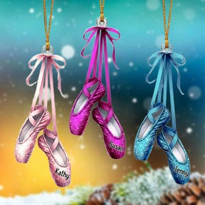 Personalized Ballet Shoes Ornament 2025, Custom Name Dancer Gift, Ballerina Christmas Decoration, Dance Lover Keepsake, Ballet Gift for Her
