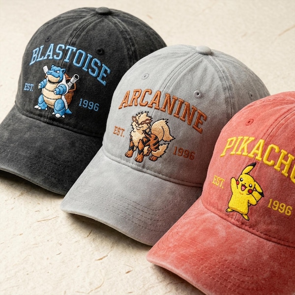 Anime Bestickter Vintage Hut, Anime Baseball Cap, Geschenk für Sie und Ihn