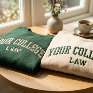 Embroidered Custom Law School Sweatshirt: Personalized College Program Crewneck
