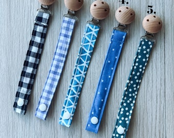 Fabric Dummy Clips - Baby Boy Blues