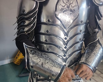 Mild Stee,Titanium Steel,Knight Armor Suit – Handmade Steel Cosplay Costume