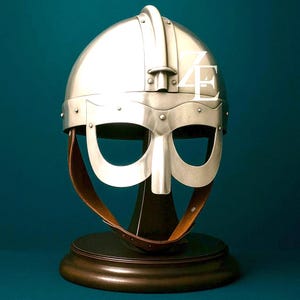Viking Gjermundbu Helmet Brillenhelm | 18G Steel Armor LARP SCA Cosplay Knight Helmet | Norse Medieval Warrior Costume Prop