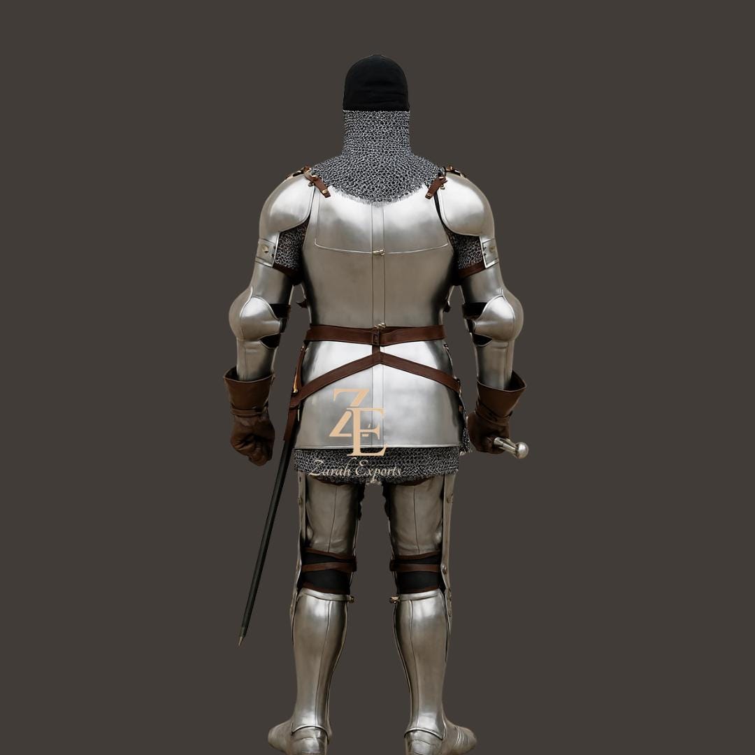 Medieval Knight Full Body Armor Suit – Wearable Steel Plate With ...