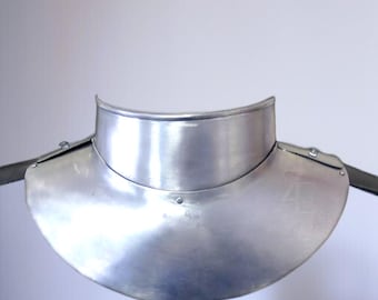 Medieval Steel Gorget: 18G LARP Cosplay Neck Armor.