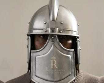 Handmade Steel Polish Hussar Helmet: Medieval Knight LARP Cosplay Armor
