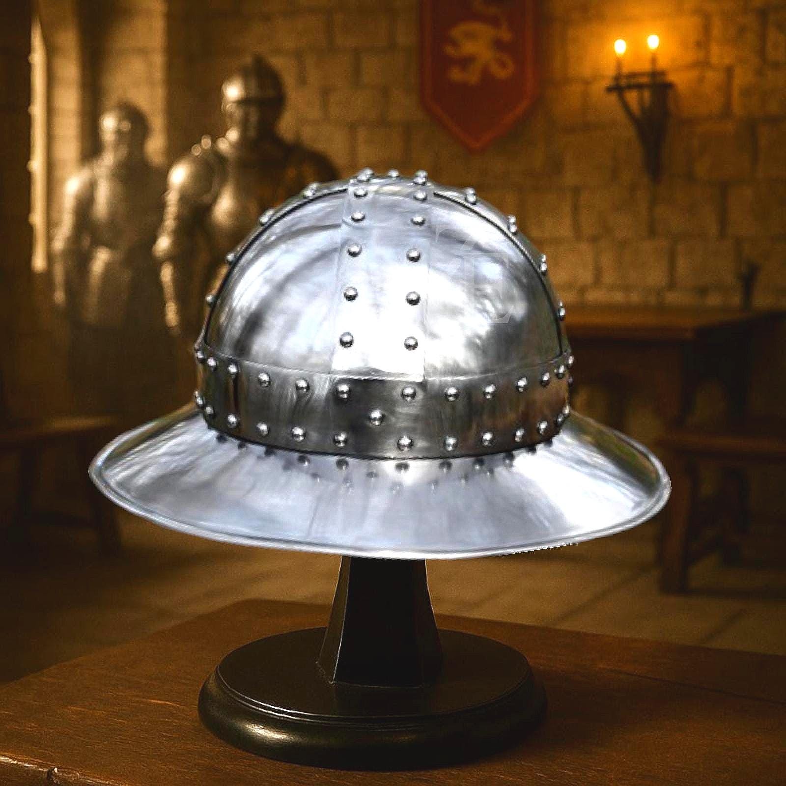 手鍛造中世ケトルハット - 鋼鉄騎士の兜レプリカ - Etsy 日本