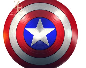 Handgemaakt metalen superheldenschild, Captain America-stijl, cosplay prop.