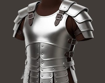 Zestaw stalowych naramienników z kirysem – średniowieczna zbroja płytowa do LARP Cosplay Fantasy Knight